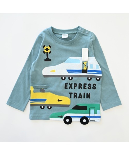 CHEEK ROOM（チークルーム）の「CHEEK ROOM/チークルーム 新幹線　ロングＴシャツ（Tシャツ/カットソー・キッズ・ブルー/アイボリー/レッド・80ｃｍ/90cm/100cm/110cm/120cm/130cm）」の18枚目の写真