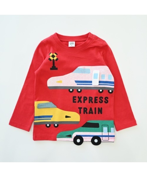 CHEEK ROOM（チークルーム）の「CHEEK ROOM/チークルーム 新幹線　ロングＴシャツ（Tシャツ/カットソー・キッズ・ブルー/アイボリー/レッド・80ｃｍ/90cm/100cm/110cm/120cm/130cm）」の20枚目の写真