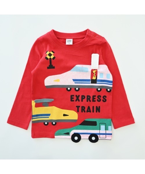 CHEEK ROOM（チークルーム）の「CHEEK ROOM/チークルーム 新幹線　ロングＴシャツ（Tシャツ/カットソー・キッズ・ブルー/アイボリー/レッド・80ｃｍ/90cm/100cm/110cm/120cm/130cm）」の21枚目の写真