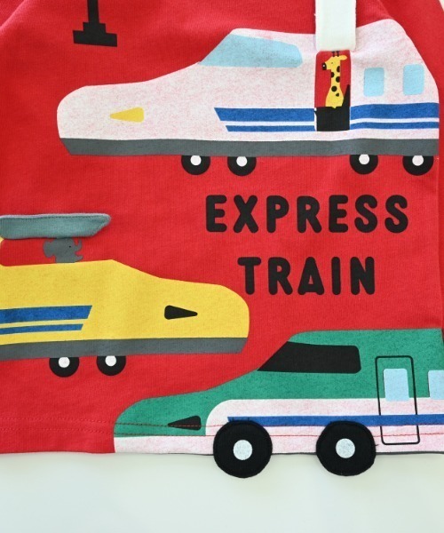 CHEEK ROOM（チークルーム）の「CHEEK ROOM/チークルーム 新幹線　ロングＴシャツ（Tシャツ/カットソー・キッズ・ブルー/アイボリー/レッド・80ｃｍ/90cm/100cm/110cm/120cm/130cm）」の22枚目の写真