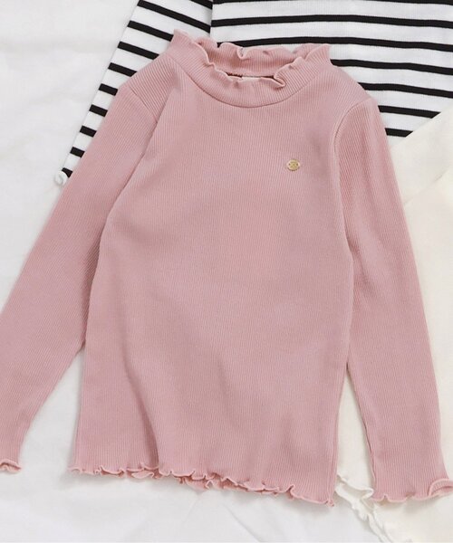 apres les cours(アプレレクール)の「【ジュニア対応】メロウリブTシャツ(Tシャツ/カットソー・キッズ・ピンク/オフホワイト/その他2・110/100/90/80/140/130/120)」の3枚目の写真