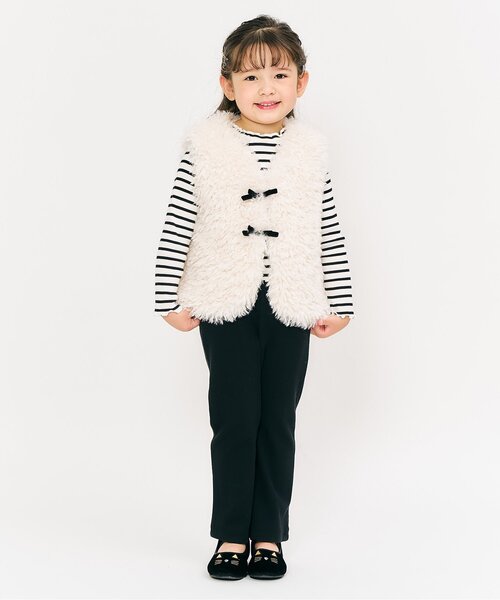 apres les cours(アプレレクール)の「【ジュニア対応】メロウリブTシャツ(Tシャツ/カットソー・キッズ・ピンク/オフホワイト/その他2・110/100/90/80/140/130/120)」の4枚目の写真