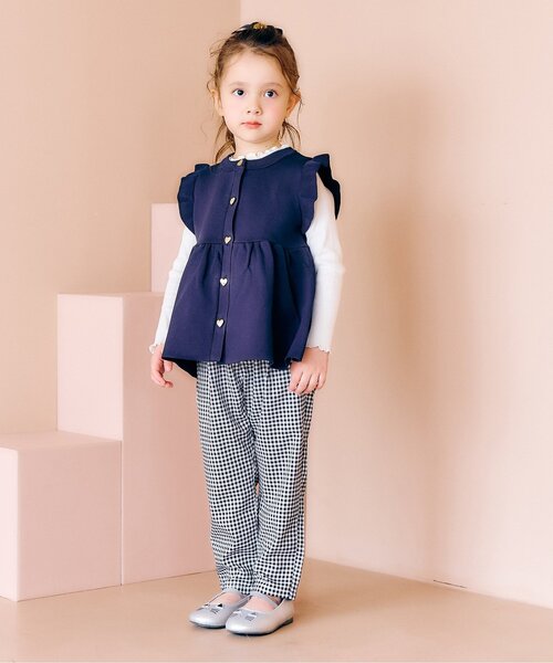 apres les cours(アプレレクール)の「【ジュニア対応】メロウリブTシャツ(Tシャツ/カットソー・キッズ・ピンク/オフホワイト/その他2・110/100/90/80/140/130/120)」の9枚目の写真