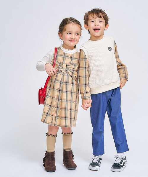 apres les cours(アプレレクール)の「【ジュニア対応】メロウリブTシャツ(Tシャツ/カットソー・キッズ・ピンク/オフホワイト/その他2・110/100/90/80/140/130/120)」の19枚目の写真