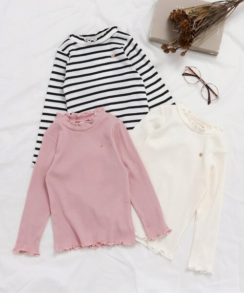 apres les cours(アプレレクール)の「【ジュニア対応】メロウリブTシャツ(Tシャツ/カットソー・キッズ・ピンク/オフホワイト/その他2・110/100/90/80/140/130/120)」の6枚目の写真