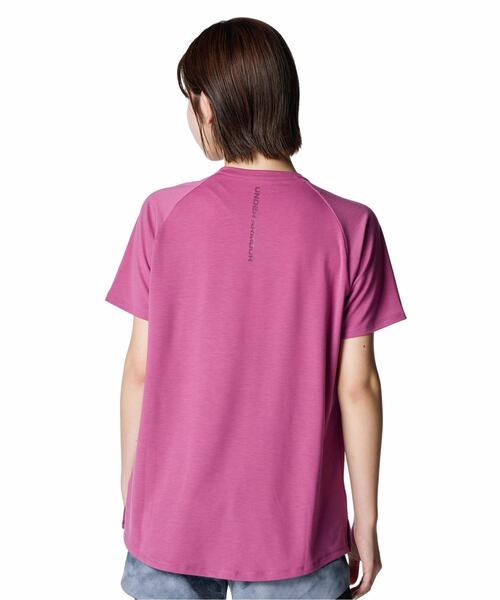 UNDER ARMOUR(アンダーアーマー)の「UAソフト Tシャツ(トレーニング/レディース)(Tシャツ/カットソー・レディース・ピンク系・XL/L/M/S)」の2枚目の写真
