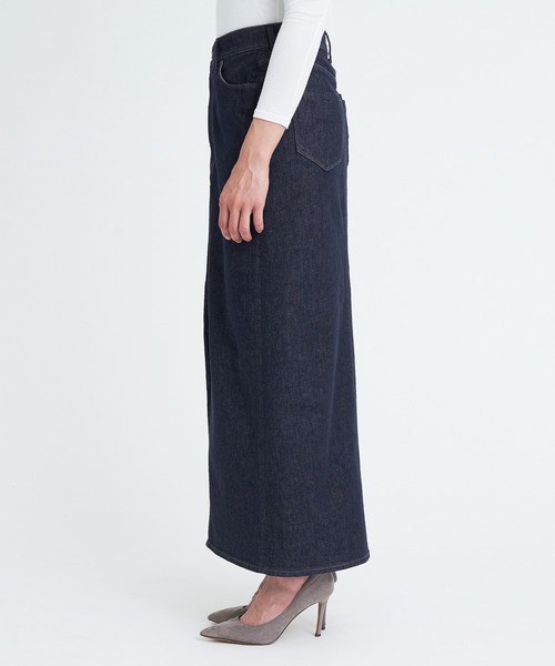 YANUK（ヤヌーク）の「スリットロングスカート（デニムスカート・レディース・インディゴブルー・XS/S/M）」の7枚目の写真