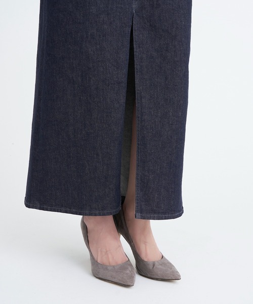 YANUK（ヤヌーク）の「スリットロングスカート（デニムスカート・レディース・インディゴブルー・XS/S/M）」の13枚目の写真