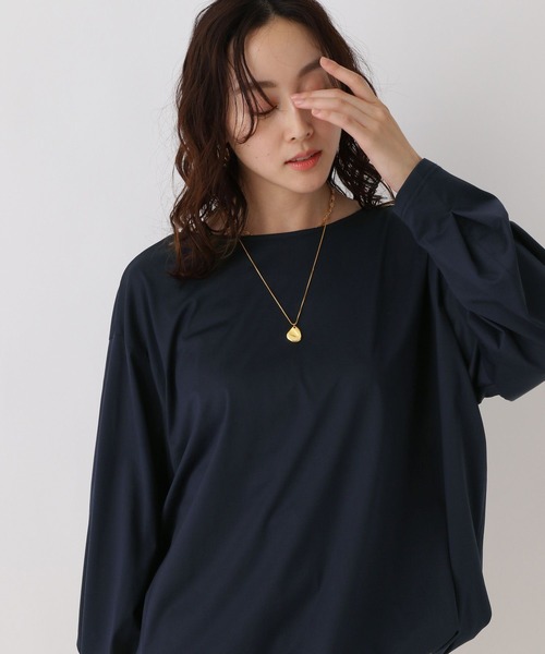 Elura(エルーラ)の「ブラウスライクプルオーバー/588165(Tシャツ/カットソー・レディース・ネイビー/ホワイト・FREE)」の1枚目の写真