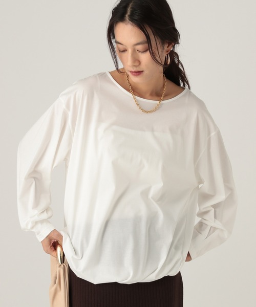 Elura(エルーラ)の「ブラウスライクプルオーバー/588165(Tシャツ/カットソー・レディース・ネイビー/ホワイト・FREE)」の2枚目の写真