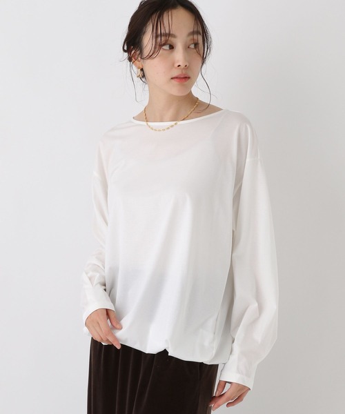 Elura(エルーラ)の「ブラウスライクプルオーバー/588165(Tシャツ/カットソー・レディース・ネイビー/ホワイト・FREE)」の3枚目の写真