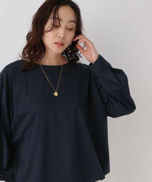 Elura(エルーラ)の「ブラウスライクプルオーバー/588165(Tシャツ/カットソー・レディース・ネイビー/ホワイト・FREE)」の9枚目の写真