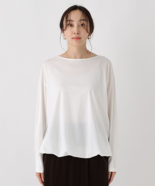 Elura(エルーラ)の「ブラウスライクプルオーバー/588165(Tシャツ/カットソー・レディース・ネイビー/ホワイト・FREE)」の13枚目の写真
