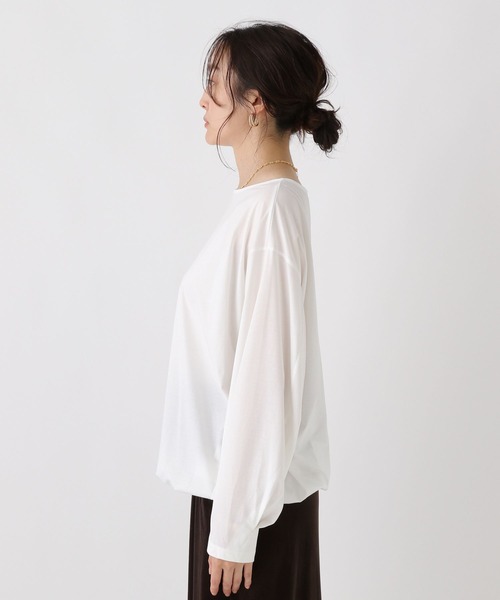 Elura(エルーラ)の「ブラウスライクプルオーバー/588165(Tシャツ/カットソー・レディース・ネイビー/ホワイト・FREE)」の14枚目の写真