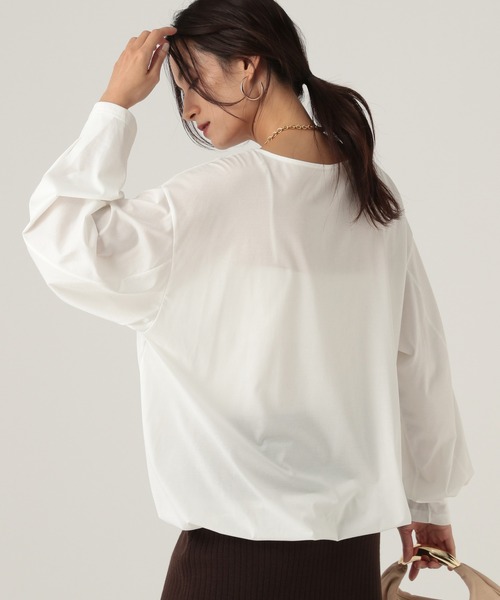 Elura(エルーラ)の「ブラウスライクプルオーバー/588165(Tシャツ/カットソー・レディース・ネイビー/ホワイト・FREE)」の22枚目の写真