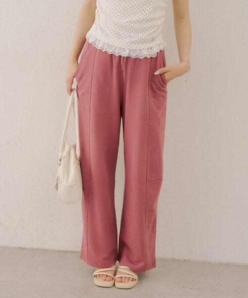 Another Branch olive des olive（アナザーブランチオリーブデオリーブ）の「ハートポケットスウェットバレルパンツ（スウェットパンツ・レディース・ブラック/ピンク/アイボリー/トップグレー・FREE）」の4枚目の写真