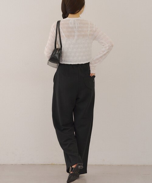 Another Branch olive des olive（アナザーブランチオリーブデオリーブ）の「ハートポケットスウェットバレルパンツ（スウェットパンツ・レディース・ブラック/ピンク/アイボリー/トップグレー・FREE）」の11枚目の写真