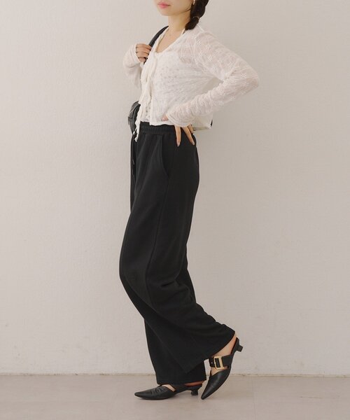 Another Branch olive des olive（アナザーブランチオリーブデオリーブ）の「ハートポケットスウェットバレルパンツ（スウェットパンツ・レディース・ブラック/ピンク/アイボリー/トップグレー・FREE）」の12枚目の写真