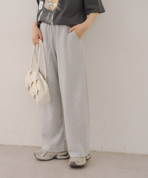 Another Branch olive des olive（アナザーブランチオリーブデオリーブ）の「ハートポケットスウェットバレルパンツ（スウェットパンツ・レディース・ブラック/ピンク/アイボリー/トップグレー・FREE）」の18枚目の写真