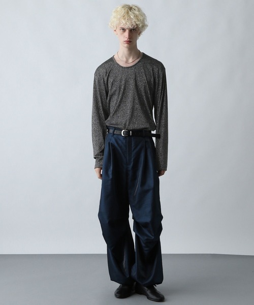 HARE（ハレ）の「ユルネックベーシックカットLS(HARE)（Tシャツ/カットソー・メンズ・ホワイト/ブラック/グレー系その他・MEDIUM/SMALL）」の8枚目の写真