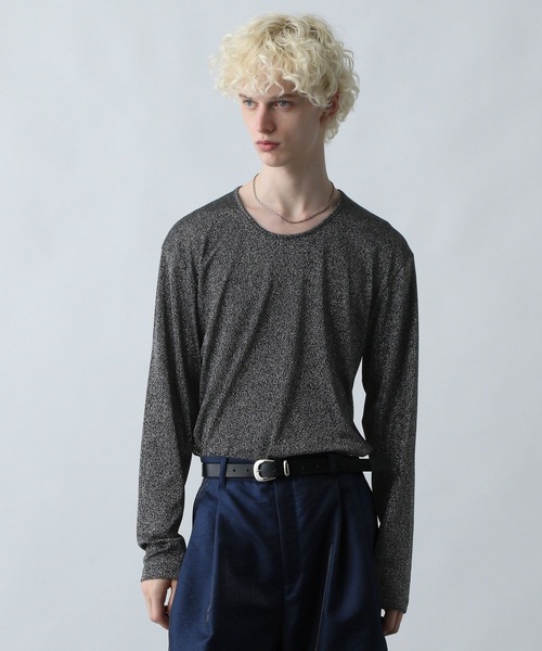 HARE（ハレ）の「ユルネックベーシックカットLS(HARE)（Tシャツ/カットソー・メンズ・ホワイト/ブラック/グレー系その他・MEDIUM/SMALL）」の9枚目の写真