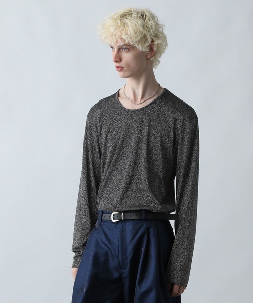 HARE（ハレ）の「ユルネックベーシックカットLS(HARE)（Tシャツ/カットソー・メンズ・ホワイト/ブラック/グレー系その他・MEDIUM/SMALL）」の10枚目の写真