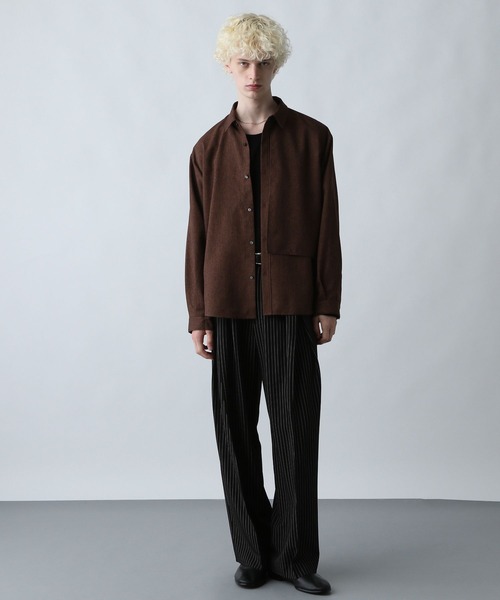 HARE（ハレ）の「ユルネックベーシックカットLS(HARE)（Tシャツ/カットソー・メンズ・ホワイト/ブラック/グレー系その他・MEDIUM/SMALL）」の12枚目の写真