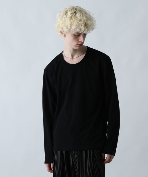 HARE（ハレ）の「ユルネックベーシックカットLS(HARE)（Tシャツ/カットソー・メンズ・ホワイト/ブラック/グレー系その他・MEDIUM/SMALL）」の13枚目の写真