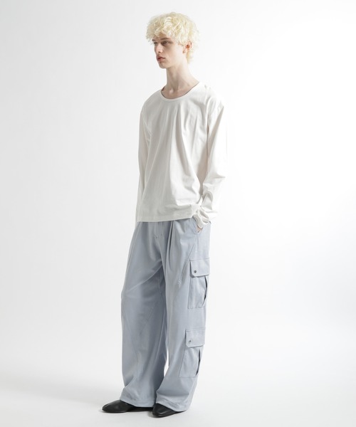 HARE(ハレ)の「ユルネックベーシックカットLS(HARE)(Tシャツ/カットソー・メンズ・ホワイト/ブラック/グレー系その他/ホワイト系/ライトブルー/ブラック系/ライトグレー・MEDIUM/SMALL)」の19枚目の写真