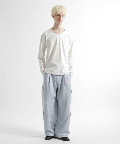 HARE(ハレ)の「ユルネックベーシックカットLS(HARE)(Tシャツ/カットソー・メンズ・ホワイト/ブラック/グレー系その他/ホワイト系/ライトブルー/ブラック系/ライトグレー・MEDIUM/SMALL)」の20枚目の写真