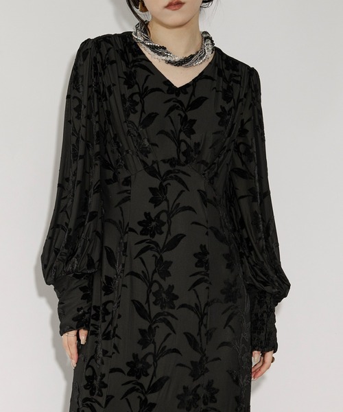 opal velours dress フラワーベロアドレス（ワンピース）｜Ezick