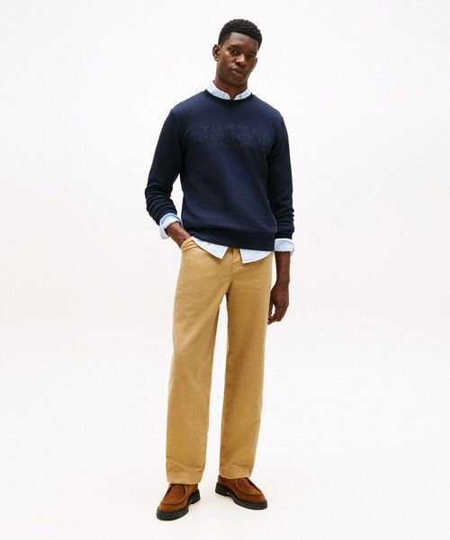 TOMMY HILFIGER(トミーヒルフィガー)の「ナイロンアップリケインテクノクルーネックトレーナー(スウェット・メンズ・ネイビー/ライトグリーン・MEDIUM/LARGE/SMALL/X-LARGE)」の4枚目の写真