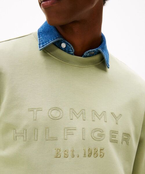 TOMMY HILFIGER(トミーヒルフィガー)の「ナイロンアップリケインテクノクルーネックトレーナー(スウェット・メンズ・ネイビー/ライトグリーン・MEDIUM/LARGE/SMALL/X-LARGE)」の7枚目の写真