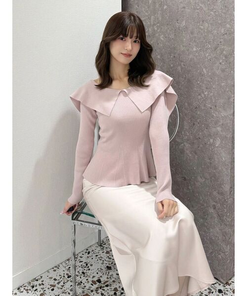 MERCURYDUO（マーキュリーデュオ）の「サテンナロースカート（スカート・レディース・ブルー/ブラウン/ベビーピンク・SMALL/MEDIUM）」の8枚目の写真