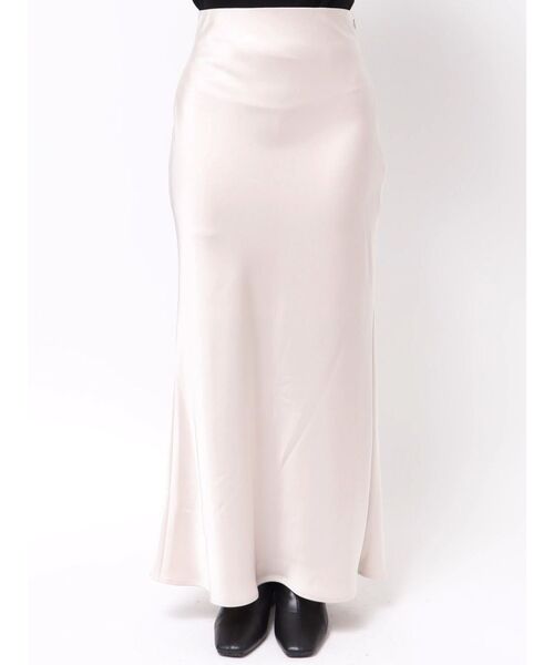 MERCURYDUO（マーキュリーデュオ）の「サテンナロースカート（スカート・レディース・ブルー/ブラウン/ベビーピンク・SMALL/MEDIUM）」の13枚目の写真
