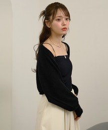wool blend short bolero cardigan /ウールブレンドショートボレロカーディガン