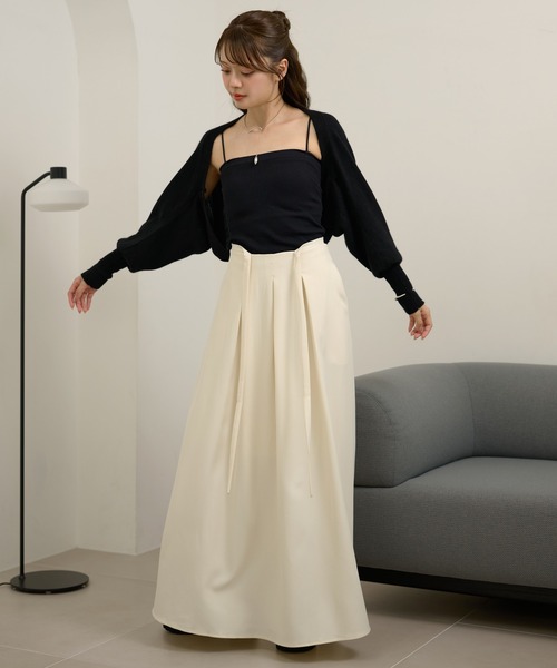 LAULEN（ローレン）の「wool blend short bolero cardigan /ウールブレンドショートボレロカーディガン（カーディガン/ボレロ・レディース・ブラック/グレー/ベージュ・FREE）」の19枚目の写真