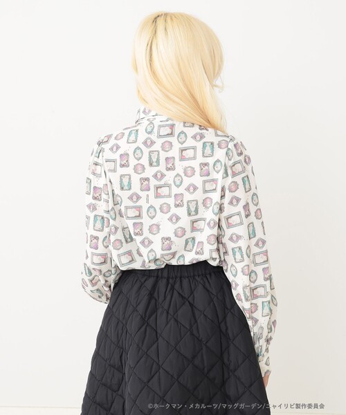 mmts（マミタス）の「【COLLABORATION】ニャイト・オブ・ザ・リビングキャット / ブラウス（シャツ/ブラウス・レディース・オフホワイト/ブラック・ONE SIZE）」の4枚目の写真