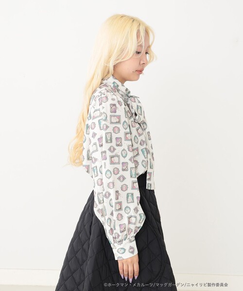 mmts（マミタス）の「【COLLABORATION】ニャイト・オブ・ザ・リビングキャット / ブラウス（シャツ/ブラウス・レディース・オフホワイト/ブラック・ONE SIZE）」の5枚目の写真