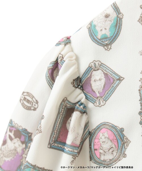 mmts（マミタス）の「【COLLABORATION】ニャイト・オブ・ザ・リビングキャット / ブラウス（シャツ/ブラウス・レディース・オフホワイト/ブラック・ONE SIZE）」の14枚目の写真