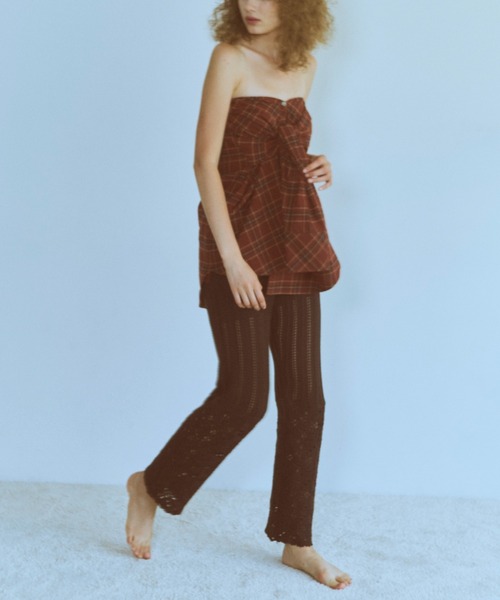 EN NEUME(エンノイム)の「Crochet Knit Pants(その他パンツ・レディース・ブラウン/ブルー/アイボリー・1/0)」の9枚目の写真