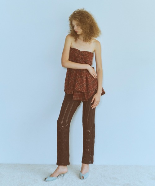 EN NEUME(エンノイム)の「Crochet Knit Pants(その他パンツ・レディース・ブラウン/ブルー/アイボリー・1/0)」の12枚目の写真