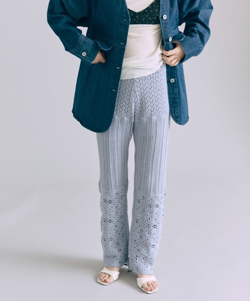 EN NEUME(エンノイム)の「Crochet Knit Pants(その他パンツ・レディース・ブラウン/ブルー/アイボリー・1/0)」の14枚目の写真