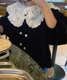 Lam balm（ラムバム）の「【Lam Balm】ドロップパフスリーブベロアジャケット（その他アウター）」