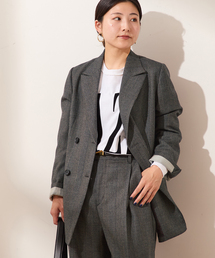 JOURNAL STANDARD チェック柄 テーラードジャケット JOURNAL STANDARD LUXE ジャケット テーラードジャケット リネン