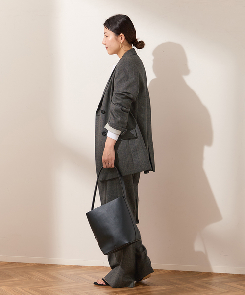 journal standard L'essage（ジャーナルスタンダードレサージュ）の「2/48チェックジャケット（テーラードジャケット・レディース・ブラウン/チョコ・36/38）」の5枚目の写真