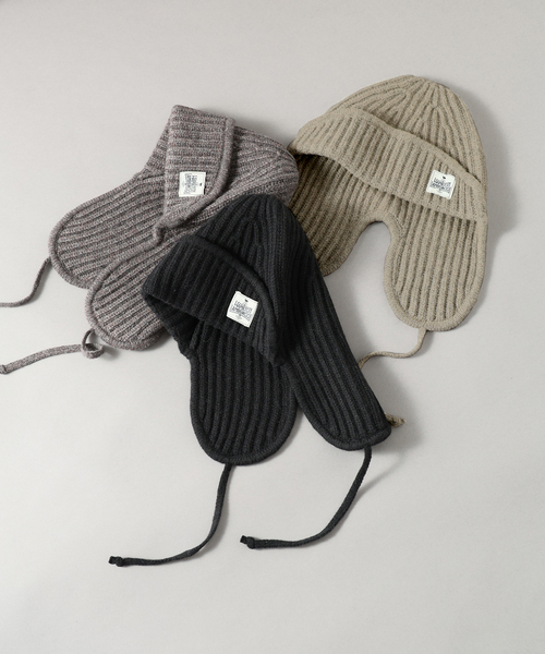 JOURNAL STANDARD relume(ジャーナルスタンダード レリューム)の「ハミルトン ウール ガーター フライトキャップ(キャップ・メンズ・パープル/グレー/ブラック系その他・FREE)」の4枚目の写真