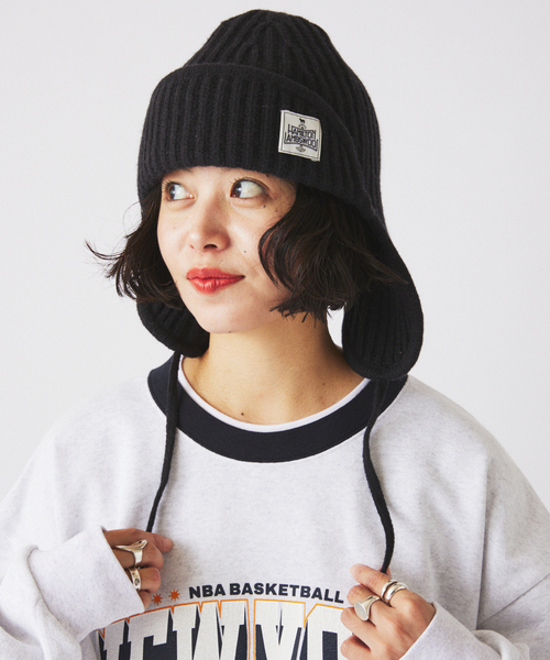 JOURNAL STANDARD relume(ジャーナルスタンダード レリューム)の「ハミルトン ウール ガーター フライトキャップ(キャップ・メンズ・パープル/グレー/ブラック系その他・FREE)」の5枚目の写真