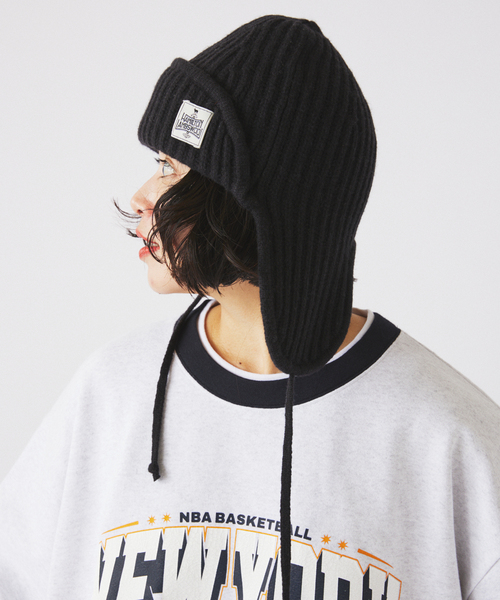 JOURNAL STANDARD relume(ジャーナルスタンダード レリューム)の「ハミルトン ウール ガーター フライトキャップ(キャップ・メンズ・パープル/グレー/ブラック系その他・FREE)」の7枚目の写真