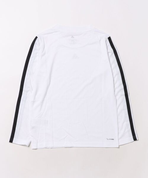 adidas（アディダス）の「adidas/アディダス 長袖 Tシャツ ロンT キッズ 吸汗速乾 通気性 ロゴ スリーストライプス KLJ85（Tシャツ/カットソー・キッズ・ブラック×ホワイト/ホワイト×ブラック・150cm/160cm/130cm/140cm）」の3枚目の写真